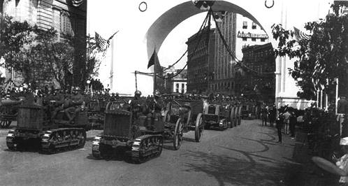 Picture - 5th Field Artillery troops at the 1st Division parade, September 1919