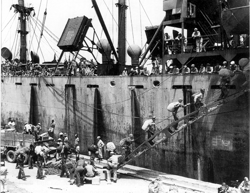 Picture - 41st Infantry Division departs the Philippine Islands, July 1945.