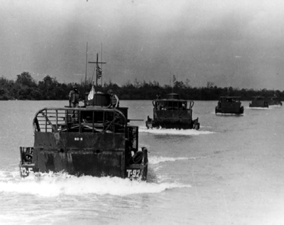 PICTURE - Armored Troop Carriers in Convoy Battle Line